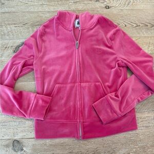 Juicy by Juicy Couture Pink Velour Midweight Track Jacket SIZE Small